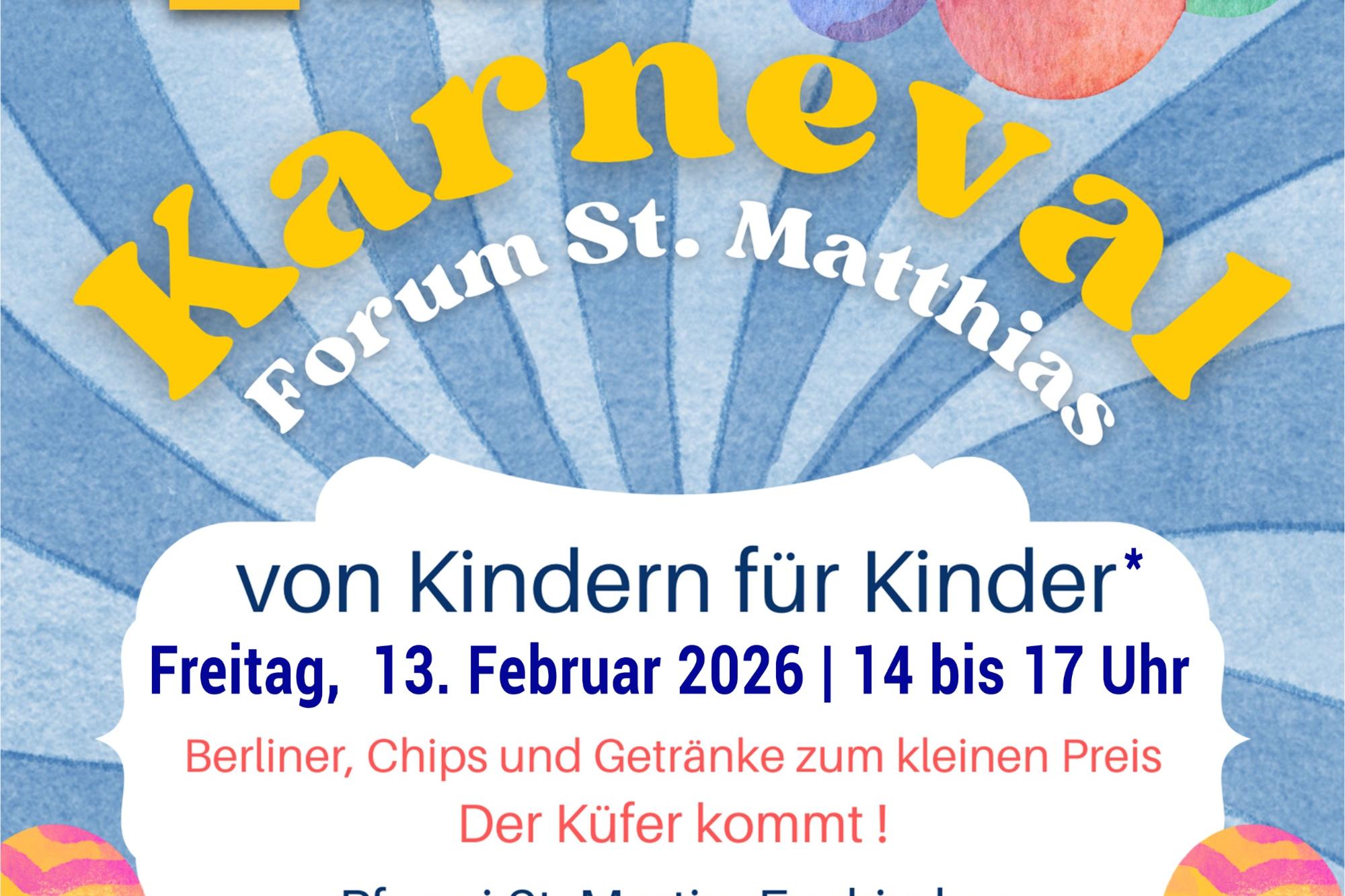 Kinderkarneval 2026 Plakat A3