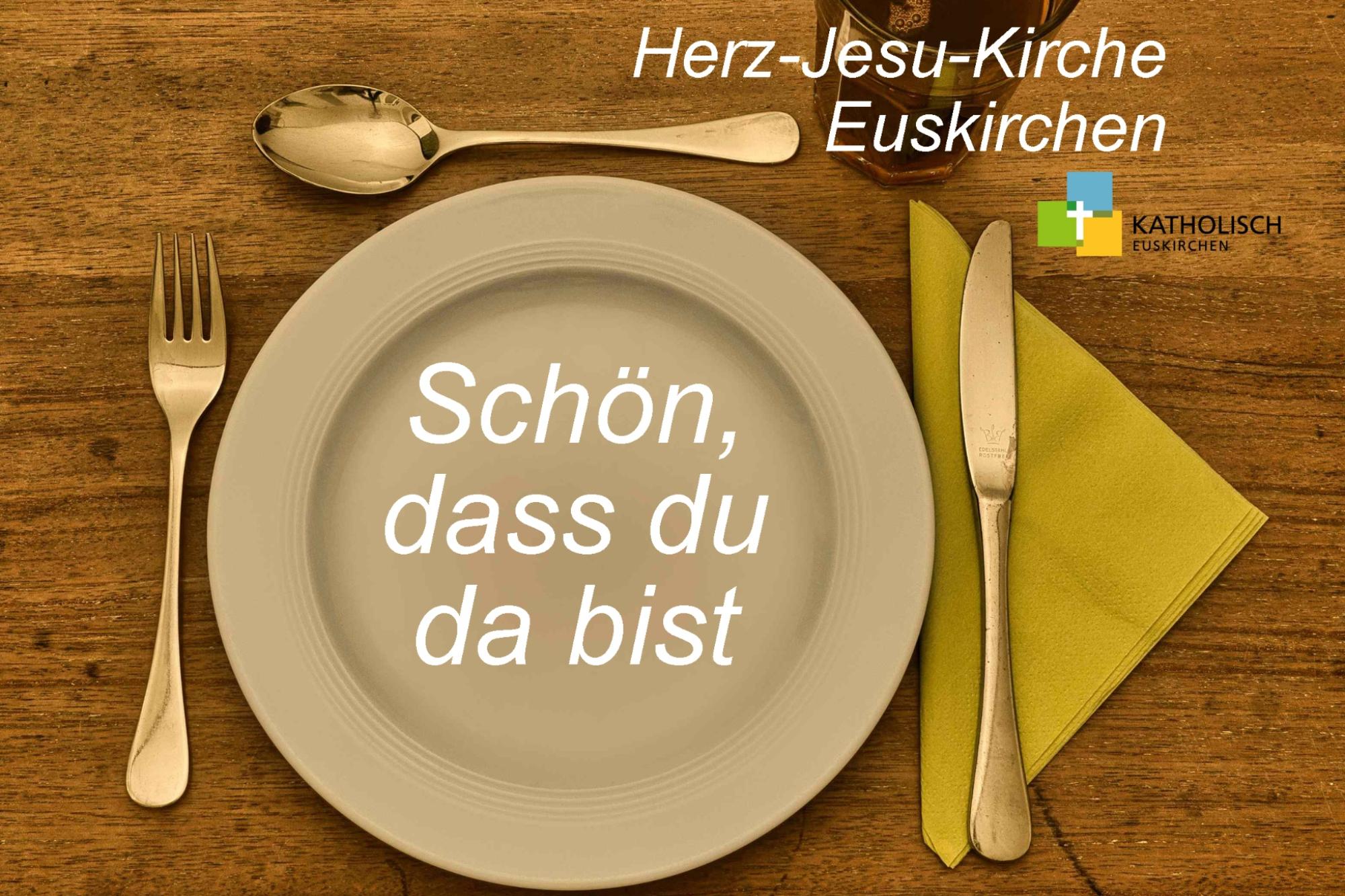 Essen mit Bedürftigen - Schön dass du da bist - Poster Helfer A4