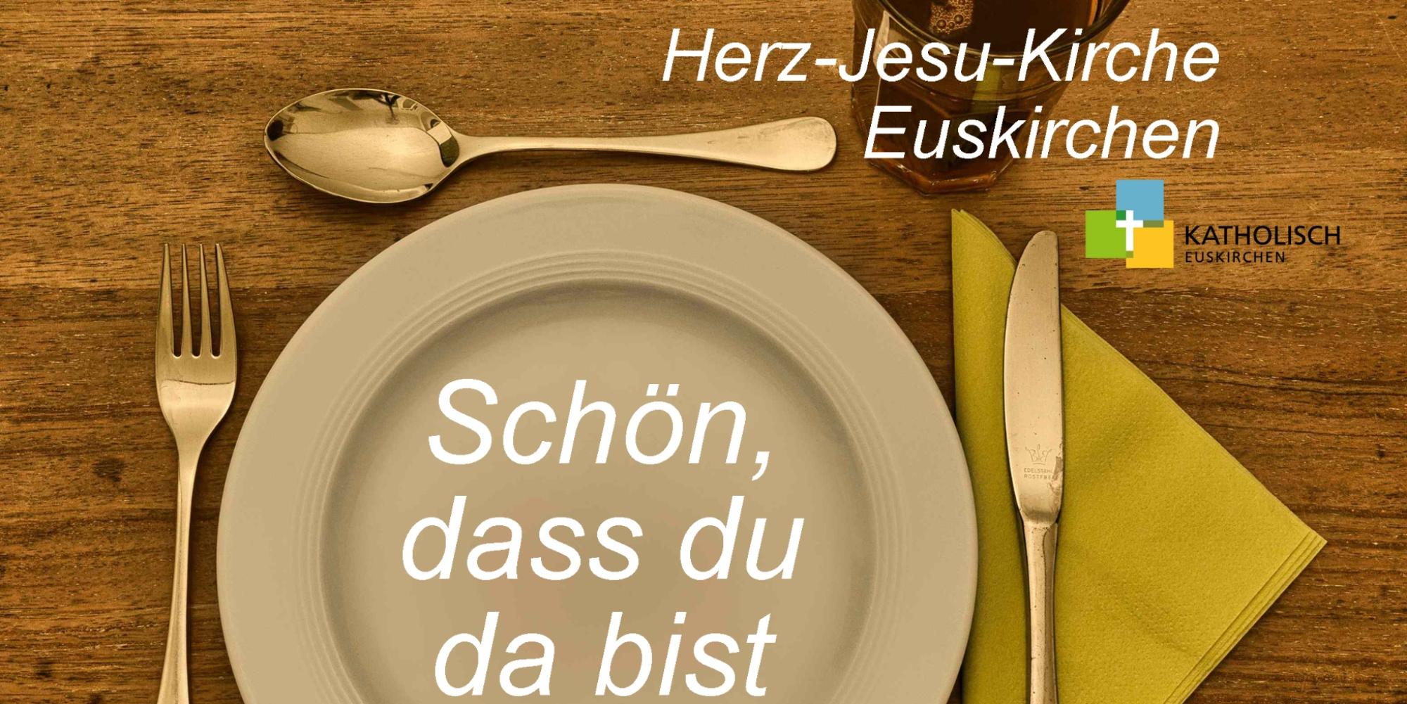 Essen mit Bedürftigen - Schön dass du da bist - Poster Helfer A4